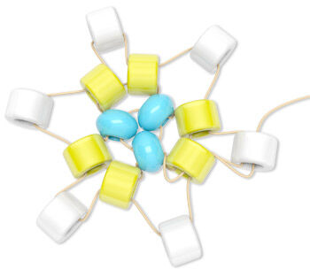Adding in white beads