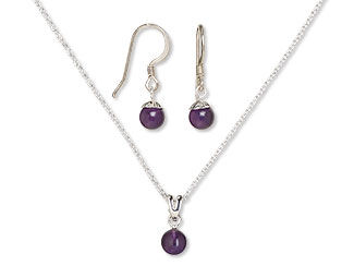 Single-Strand Necklace and Earrings Set