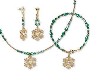 Single-Strand Necklace, Bracelet and Earring Set