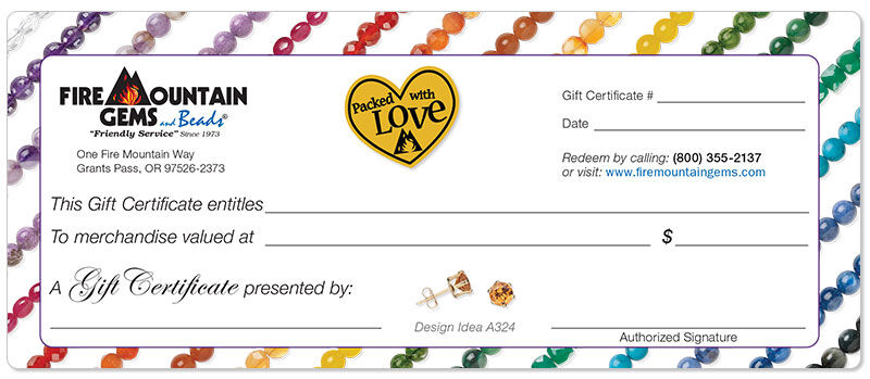 Fire Mountain Gems gift certificate