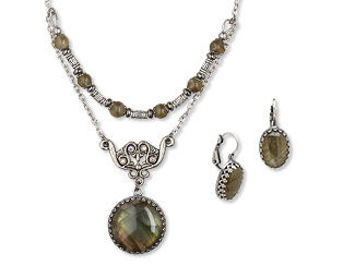 Labradorite Cabochon Jewelry Set