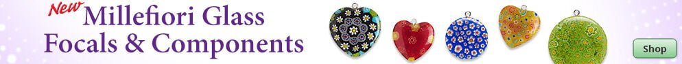  New Millefiori Glass Focals & Components