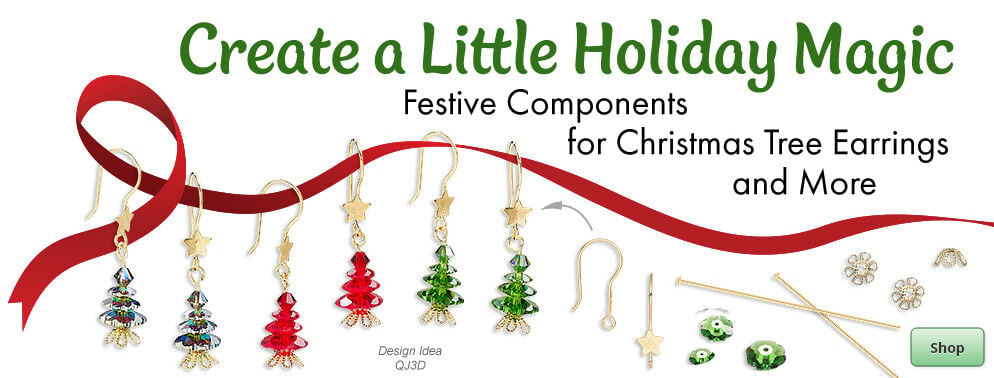 Shop Festive Components for christmas tree earrings and more.