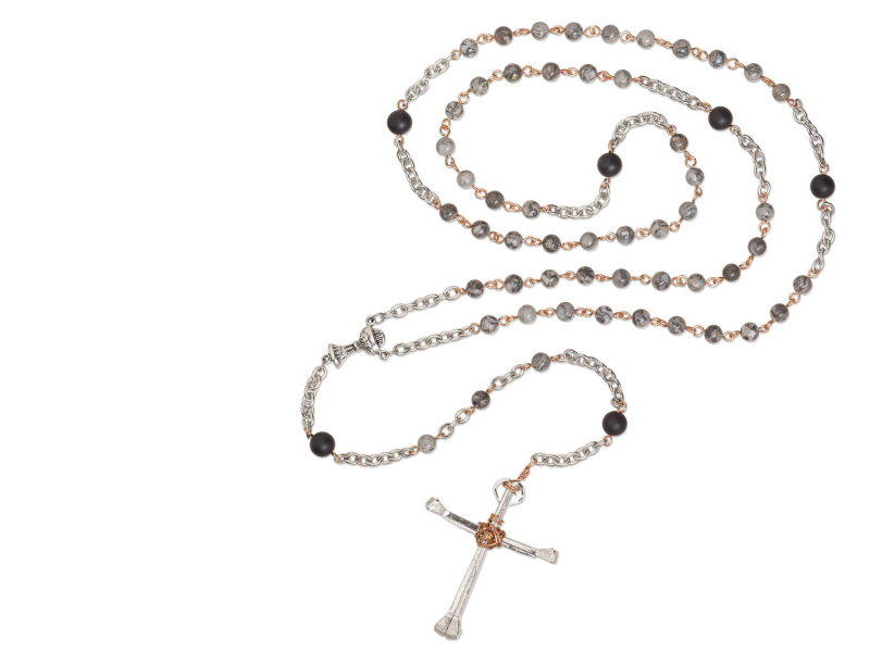 Rosary made with gemstones and rosary supplies