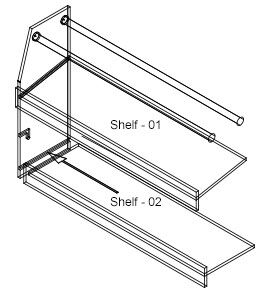 Diagram of organizer assembly