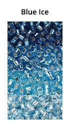Blue Ice Monochromatic Ombre seed beads