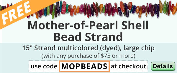 Mother-of-pearl beads w/$75