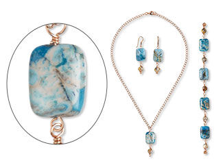 Single-Strand Necklace, Bracelet and Earring Set