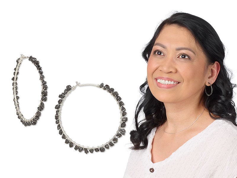 Image of wire wrapping earring design