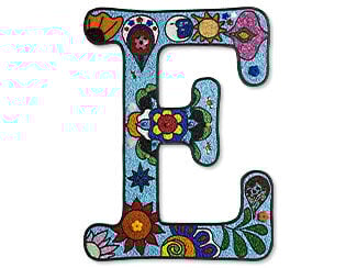 “E” Inspirational Bead Mosaic