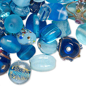 Lampworked glass bead mix
