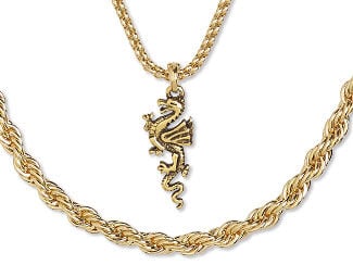 Layered Brass Dragon Necklace