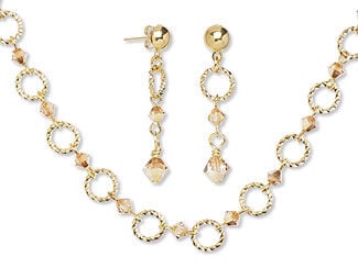 Single-Strand Necklace and Earrings