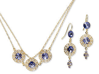 Double-Strand Necklace and Earring Set