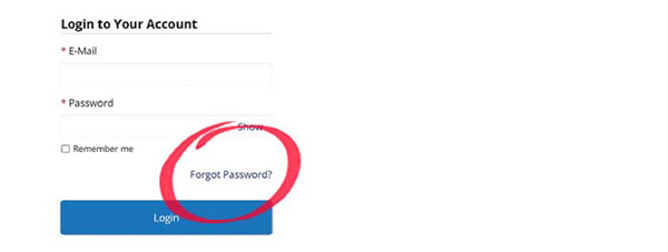 Forgot Password screenshot