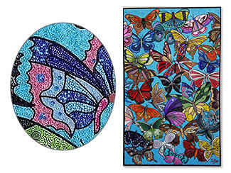 "Butterfly Explosion" Inspirational Bead Mosaic