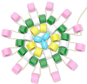 Adding pink beads