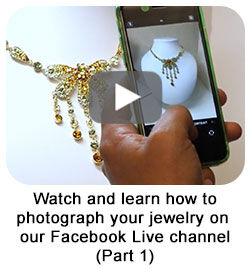 Watch and learn how to photograph your jewelry on our Facebook Live channel (part 1)