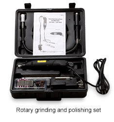 Rotary grinding and polishing set