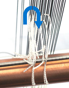 Step 30 - Heddle around one of the threads