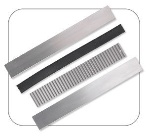 Steel and rubber blades