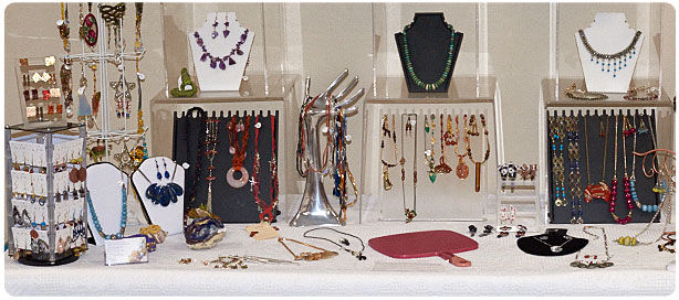 A large jewelry display