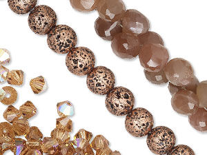 an image of beads that are the color to mocha mousse