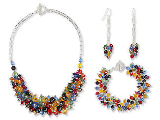 Single-Strand Necklace, Bracelet and Earring Set