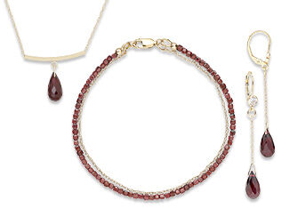 Single-Strand Necklace, Bracelet and Earring Set