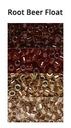 Root Beer Float Monochromatic Ombre seed beads