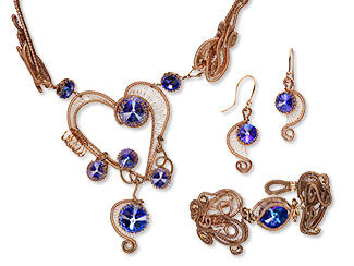 Single-Strand Necklace, Cuff Bracelet and Earring Set