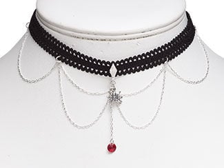 Spider-Themed Choker Necklace