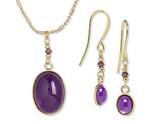 Single-Strand Necklace and Earrings