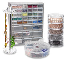vertical storage bead organizers
