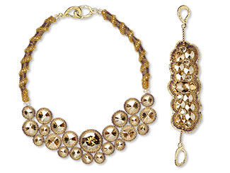 Bib-Style Necklace and Bracelet Set