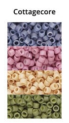 Cottagecore Themed Ombre seed beads