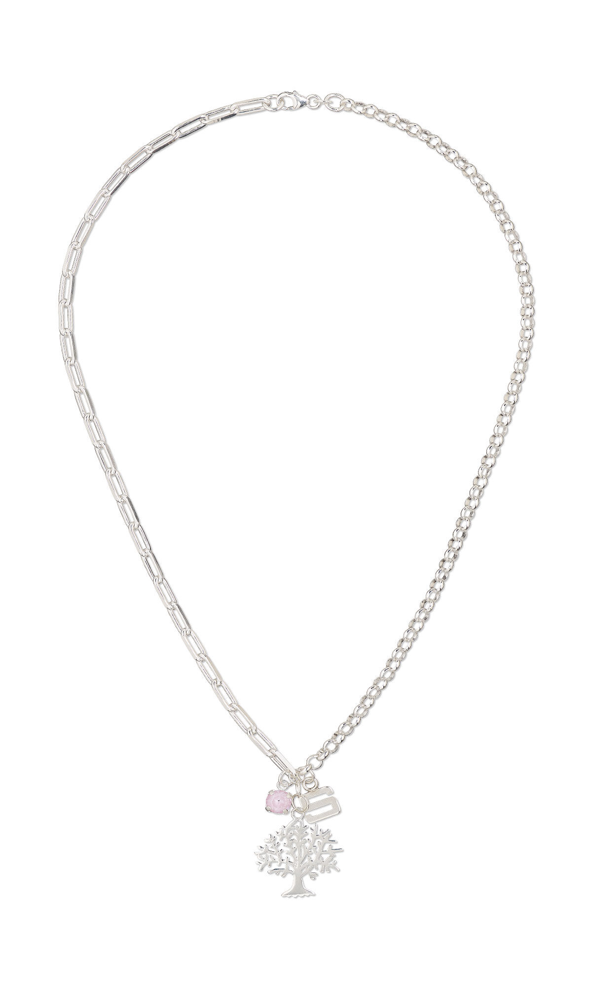 chain necklace with a tree of life pendant