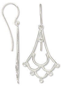 Sterling silver teardrop ear wire