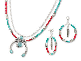 Double-Strand Necklace and Earring Set
