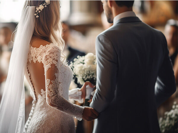 A bride and groom