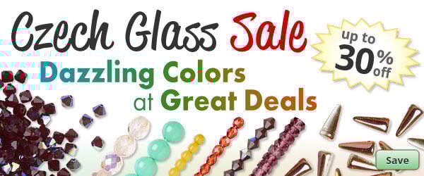Save on our Czech Glass Sale with discounts up to 30% off.