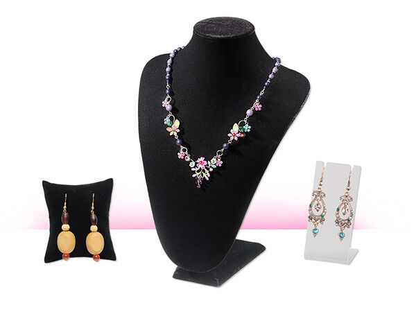 Jewelry on displays