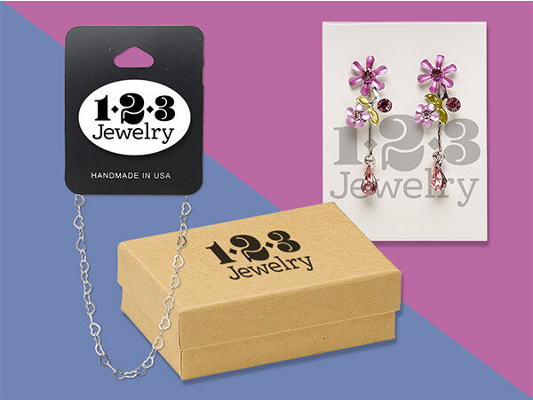 Assorted jewelry cards and boxes