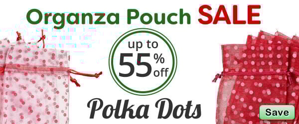 Save on our Organza Pouches Sale with discounts up to 55% off.