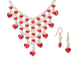 Bib-Style Necklace and Earring Set