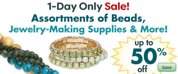 Save on our Assortments of Beads Flash Sale with discounts up to 50% off.
