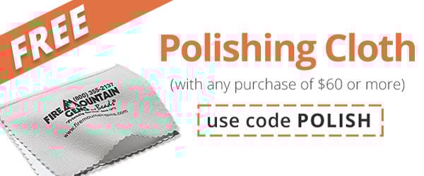Free Polishing Cloth with any purchase of $60 or more. Use the code POLISH at checkout to claim offer.