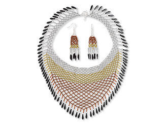 Bib-Style Necklace and Earring Set