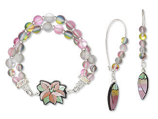 Double-Strand Bracelet and Earring Set