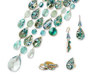 Bib-Style Necklace, Bracelet, Ring and Earring Set